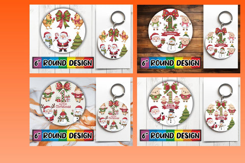 15x Round Design Sublimation Kit , Xmas Sublimation afrosvg 