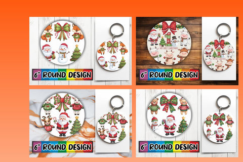 15x Round Design Sublimation Kit , Xmas Sublimation afrosvg 