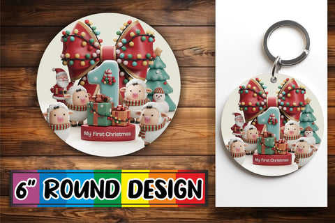 15x Round Design Sublimation Kit , Xmas Sublimation afrosvg 