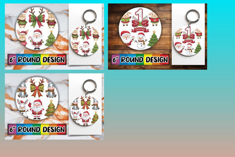 15x Round Design Sublimation Kit , Xmas Sublimation afrosvg 