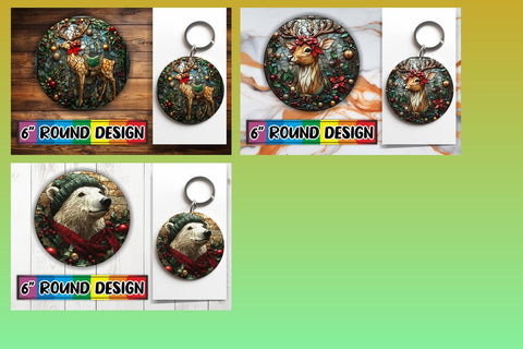 15x Round Designs for Sublimation , Holiday Sublimation afrosvg 