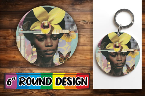15x Round Designs for Sublimation , Woman Sublimation afrosvg 