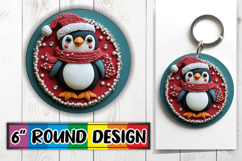 15x Round Keychain & Coaster Bundle , Christmas Sublimation afrosvg 