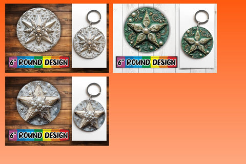 15x Round Keychain & Coaster Bundle , Christmas Sublimation afrosvg 