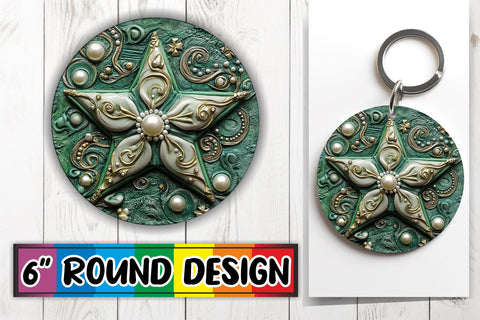 15x Round Keychain & Coaster Bundle , Christmas Sublimation afrosvg 