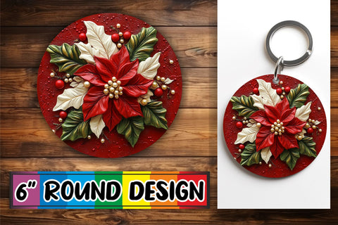 15x Round Keychain & Coaster Bundle , Christmas Sublimation afrosvg 