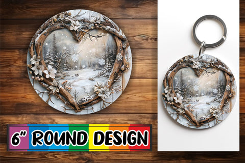 15x Round Keychain & Coaster Sublimation , Christmas Sublimation afrosvg 