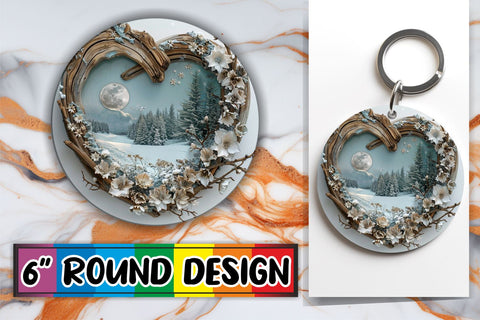 15x Round Keychain & Coaster Sublimation , Christmas Sublimation afrosvg 