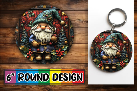 15x Round Keychain Design Set , Holiday Sublimation afrosvg 