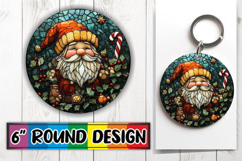 15x Round Keychain Design Set , Holiday Sublimation afrosvg 
