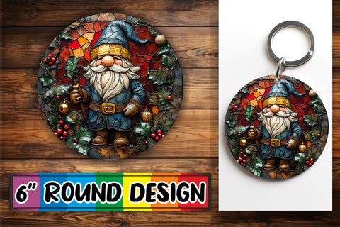 15x Round Keychain Design Set , Holiday Sublimation afrosvg 