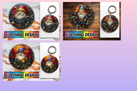 15x Round Keychain Design Set , Holiday Sublimation afrosvg 