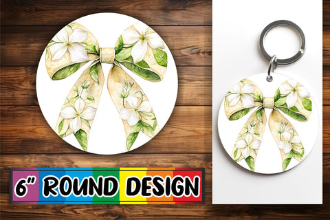15x Round Keychain Sublimation Bundle , Bow Sublimation afrosvg 