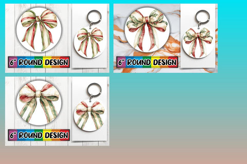 15x Round Keychain Sublimation Bundle , Bow Sublimation afrosvg 