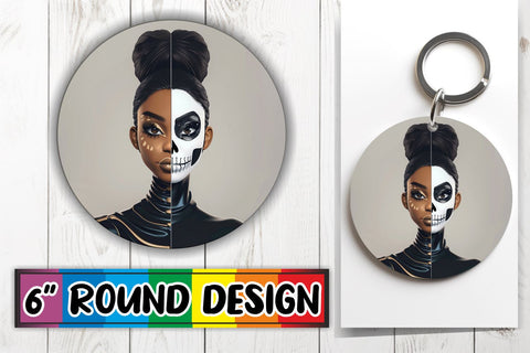 15x Round Keychain Sublimation Bundle , Halloween Sublimation afrosvg 
