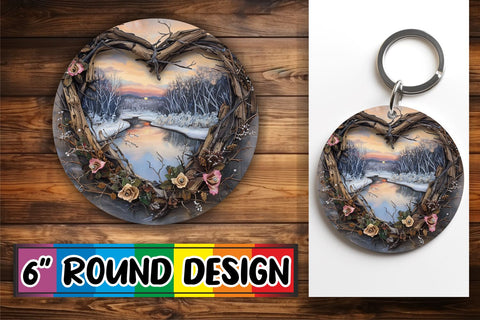 15x Round Keychain Sublimation Collection , Christmas Sublimation afrosvg 