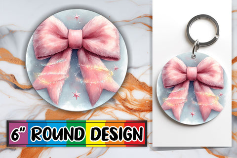 15x Round Keychain Sublimation Set , Christmas Sublimation afrosvg 