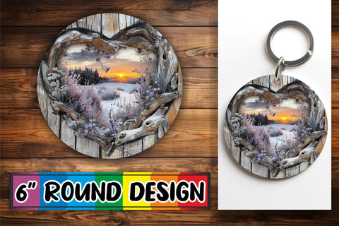 15x Round Keychain Sublimation Set , Christmas Sublimation afrosvg 