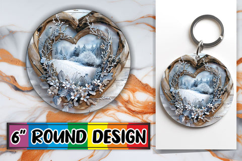 15x Round Keychain Sublimation Set , Christmas Sublimation afrosvg 