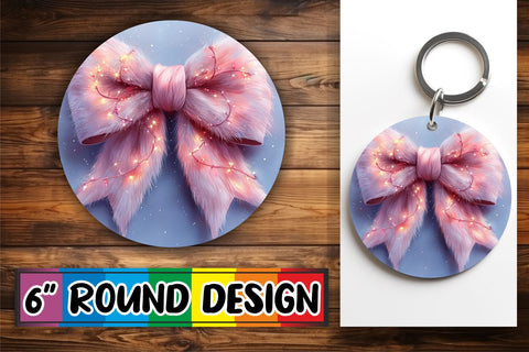 15x Round Keychain Sublimation Set , Christmas Sublimation afrosvg 