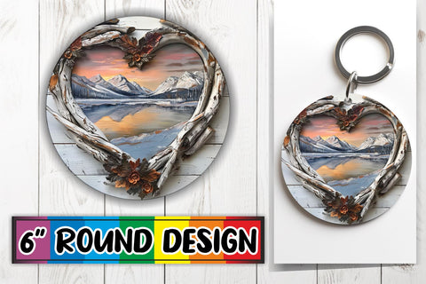 15x Round Keychain Sublimation Set , Christmas Sublimation afrosvg 