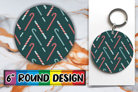 15x Round Sublimation Coaster & Keychain , Christmas Sublimation afrosvg 