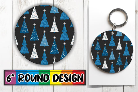 15x Round Sublimation Coaster & Keychain , Christmas Sublimation afrosvg 