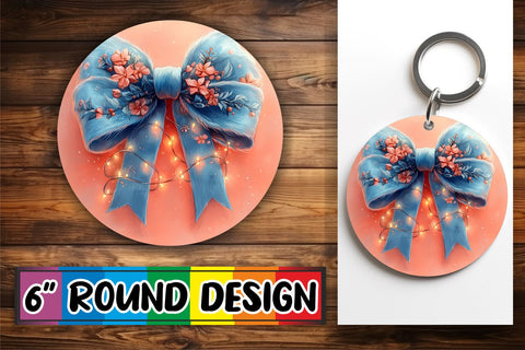 15x Round Sublimation Design Collection , Xmas Bow Sublimation afrosvg 