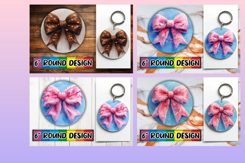 15x Round Sublimation Design Collection , Xmas Bow Sublimation afrosvg 