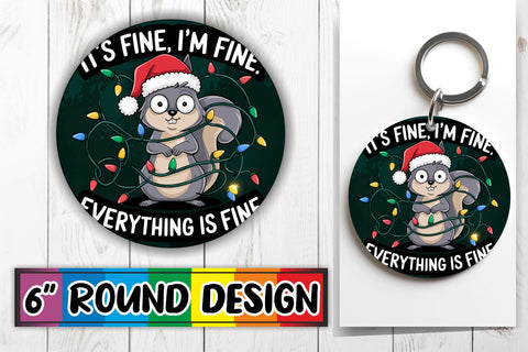 15x Round Sublimation Keychain & Coaster , Xmas Sublimation afrosvg 