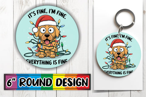 15x Round Sublimation Keychain & Coaster , Xmas Sublimation afrosvg 
