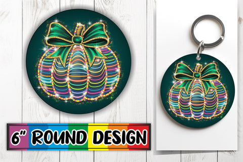 15x Round Sublimation Keychain Designs , Neon Fall Sublimation afrosvg 