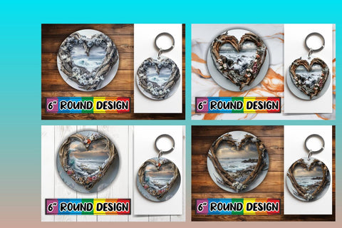 15x Sublimation Design Set for Coasters , Christmas Sublimation afrosvg 