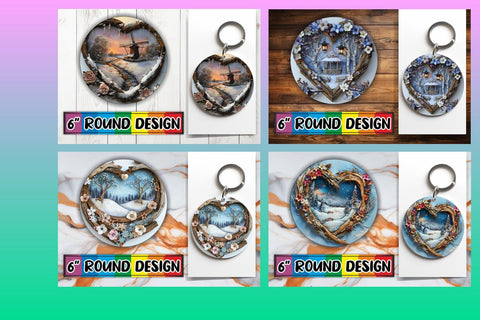 15x Sublimation Design Set for Coasters , Christmas Sublimation afrosvg 