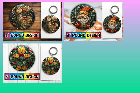 15x Sublimation Keychain Bundle , Holiday Sublimation afrosvg 