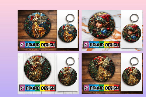 15x Sublimation Keychain Bundle , Holiday Sublimation afrosvg 