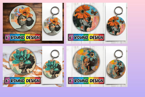 15x Sublimation Keychain Bundle , Woman Sublimation afrosvg 