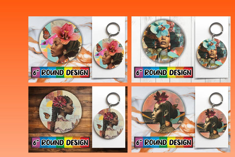 15x Sublimation Keychain Bundle , Woman Sublimation afrosvg 