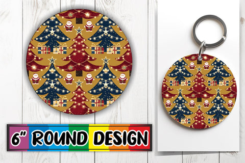 15x Sublimation Keychain Round Designs , Christmas Sublimation afrosvg 