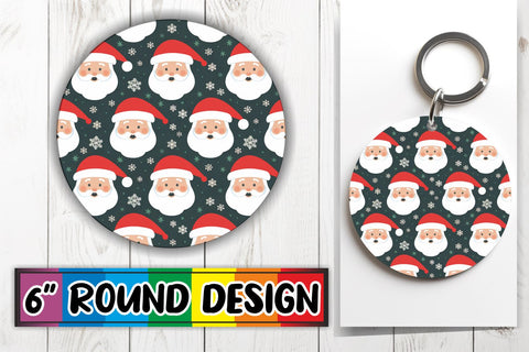 15x Sublimation Keychain Round Designs , Christmas Sublimation afrosvg 