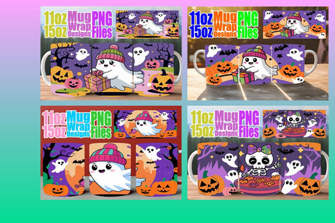 15x Sublimation Mug Wrap , Ghost Sublimation afrosvg 