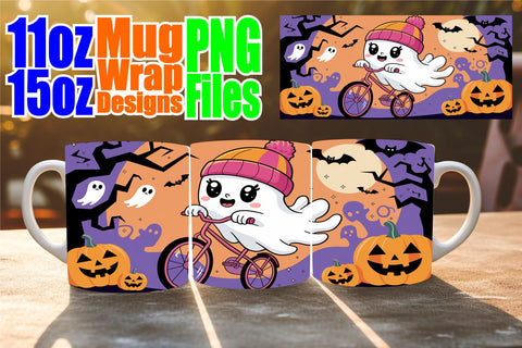 15x Sublimation Mug Wrap , Ghost Sublimation afrosvg 