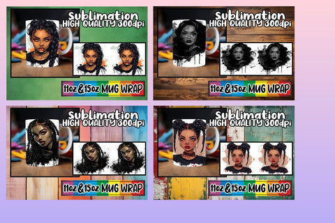 15x Sublimation Mug Wrap , Halloween Sublimation afrosvg 