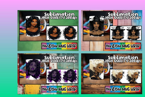 15x Sublimation Mug Wrap , Halloween Sublimation afrosvg 