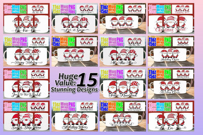 15x Sublimation Mug Wrap , Xmas Sublimation afrosvg 
