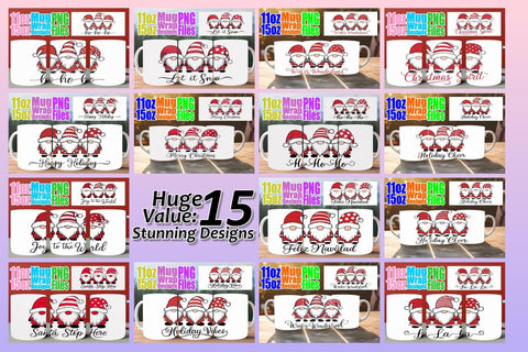 15x Sublimation Mug Wrap , Xmas Sublimation afrosvg 