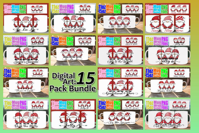 15x Sublimation Mug Wrap , Xmas Sublimation afrosvg 