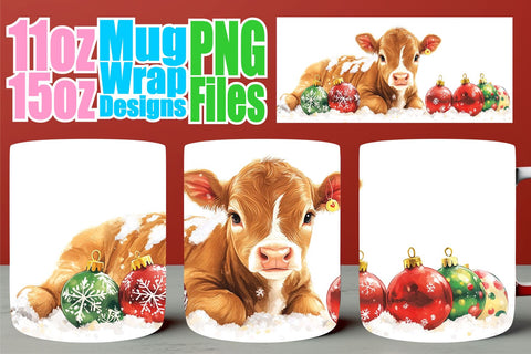 15x Sublimation Mug Wraps , Holiday Sublimation afrosvg 