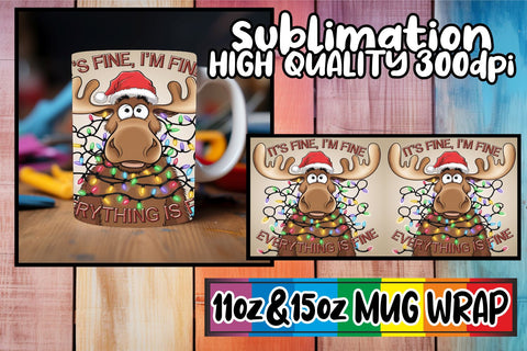 15x Sublimation Mug Wraps , Xmas Sublimation afrosvg 