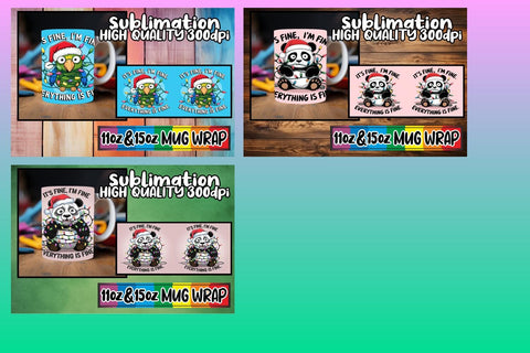15x Sublimation Mug Wraps , Xmas Sublimation afrosvg 
